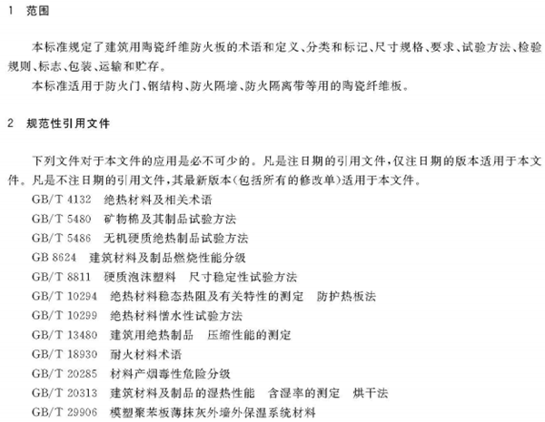 國標建筑用陶瓷纖維板